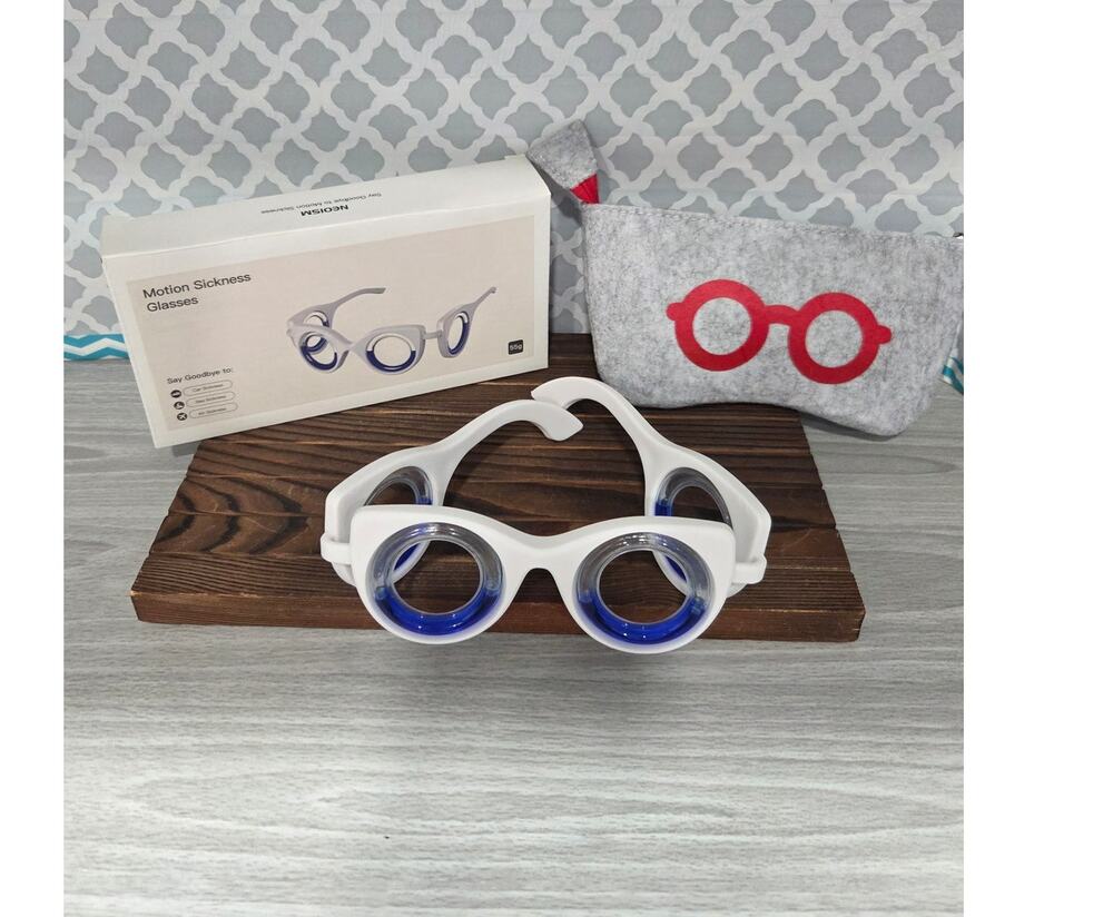 NEW NEOISM Motion Sickness Glasses Adults & Kids Car Sea Air Travel with Case